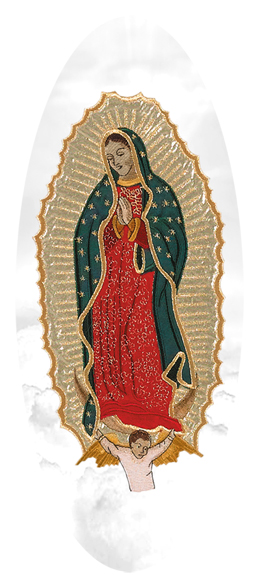 Lady of Guadalupe Clouds White